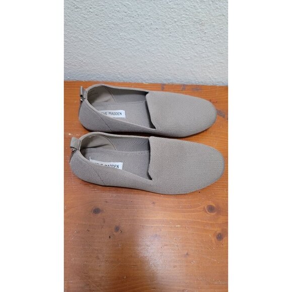 Steve Madden Raine Knit Fabric Womens Tan Slip-On Shoes Size 7.5 - Picture 2 of 9